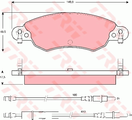 Plaquettes de frein avant (Jeu de 4)
