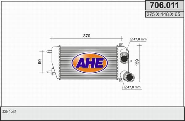 Intercooler radiateur de turbo