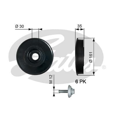 Poulie damper/vilebrequin