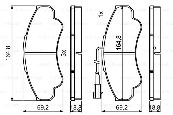 Plaquettes de frein avant (Jeu de 4)