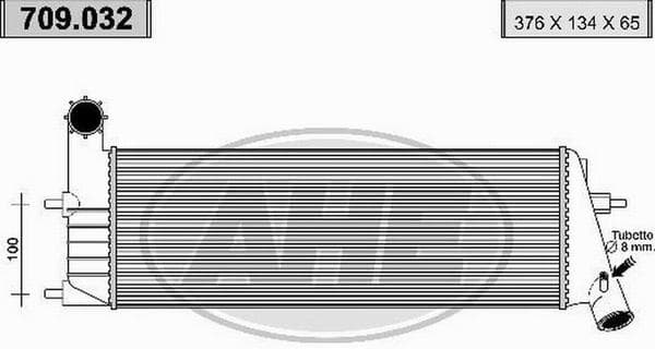 Intercooler radiateur de turbo