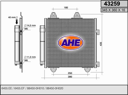 Condenseur / Radiateur de climatisation