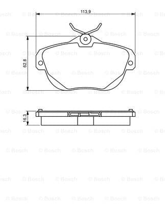 Plaquettes de frein arriere (Jeu de 4)