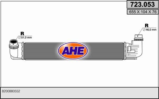 Intercooler radiateur de turbo
