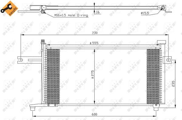 Condenseur / Radiateur de climatisation