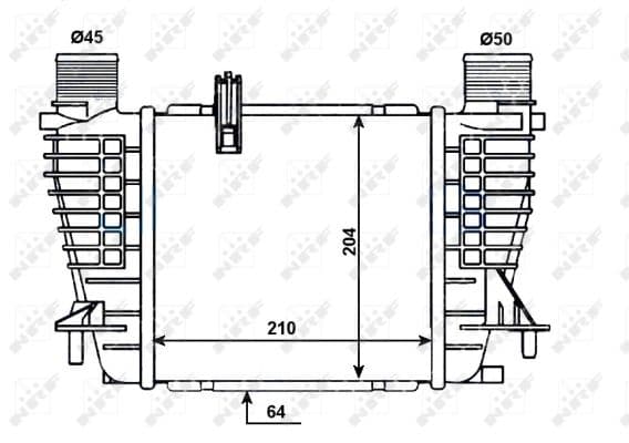 Intercooler radiateur de turbo