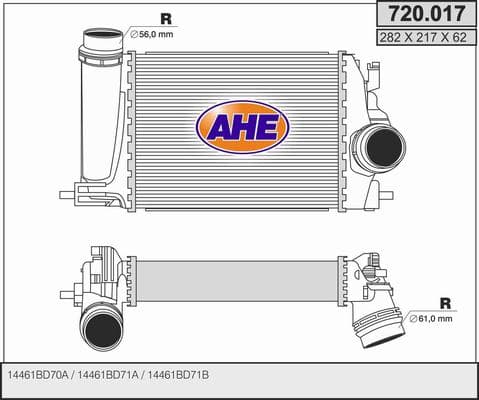 Intercooler radiateur de turbo