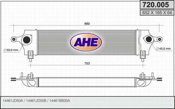 Intercooler radiateur de turbo