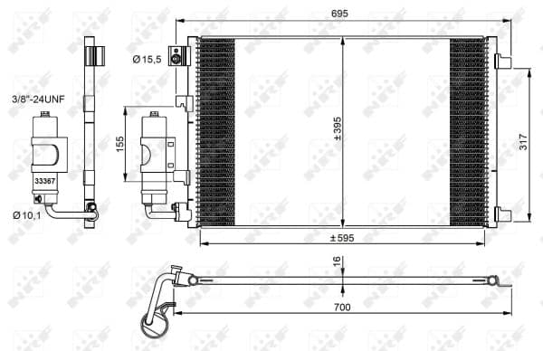 Condenseur / Radiateur de climatisation