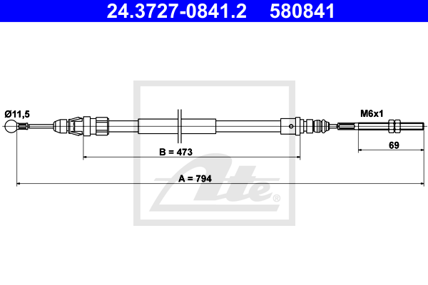 Cable de frein à main