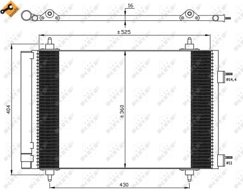 Condenseur / Radiateur de climatisation