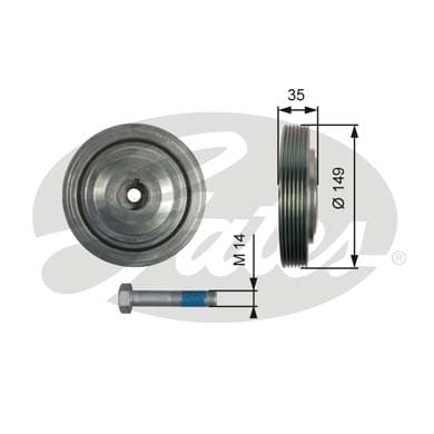 Poulie damper/vilebrequin