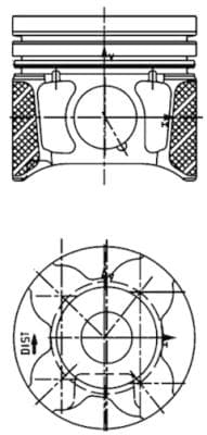 Piston moteur