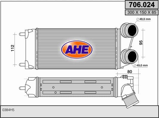 Intercooler radiateur de turbo