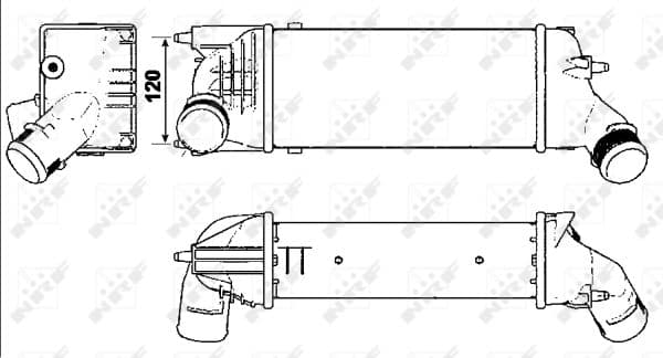 Intercooler radiateur de turbo