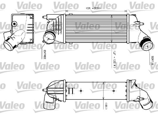 Intercooler radiateur de turbo
