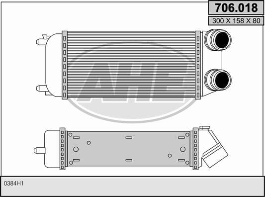 Intercooler radiateur de turbo