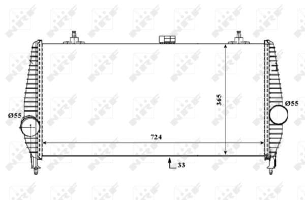 Intercooler radiateur de turbo