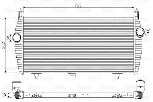 Intercooler radiateur de turbo