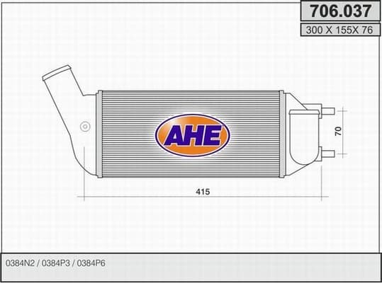 Intercooler radiateur de turbo