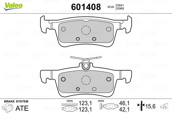 Plaquettes de frein arriere (Jeu de 4)