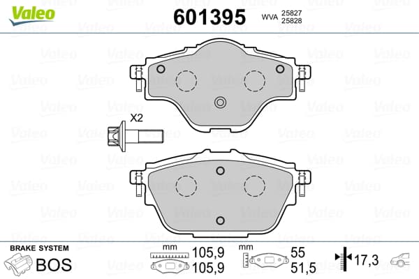 Plaquettes de frein arriere (Jeu de 4)
