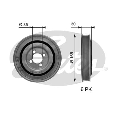 Poulie damper/vilebrequin