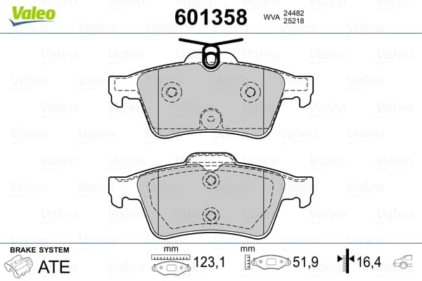Plaquettes de frein arriere (Jeu de 4)