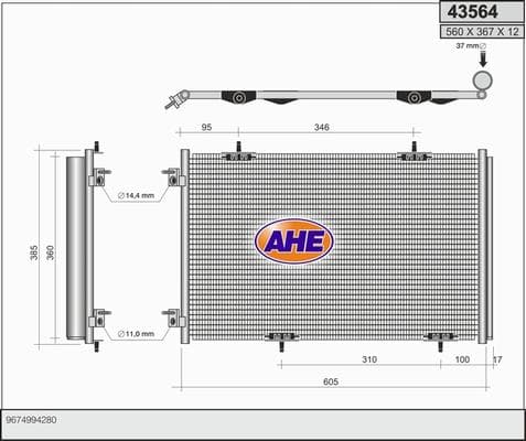 Condenseur / Radiateur de climatisation