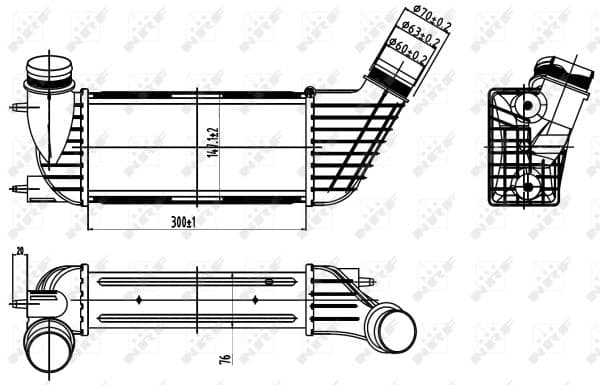 Intercooler radiateur de turbo