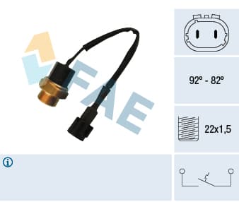 Interrupteur de temperature, ventilateur de radiateur