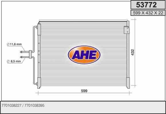 Condenseur / Radiateur de climatisation