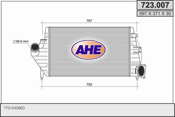 Intercooler radiateur de turbo