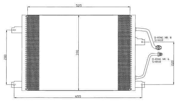Condenseur / Radiateur de climatisation