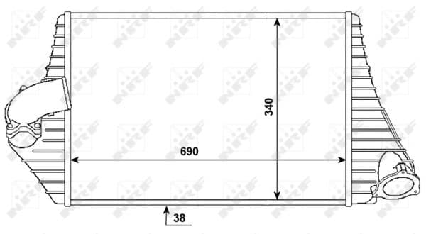 Intercooler radiateur de turbo