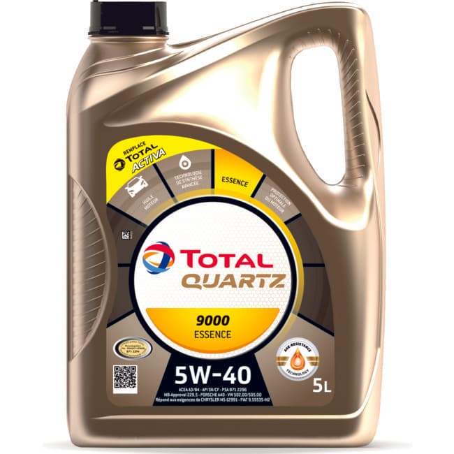 TOTAL Quartz, 9000 Huile moteur 5W-40 5L