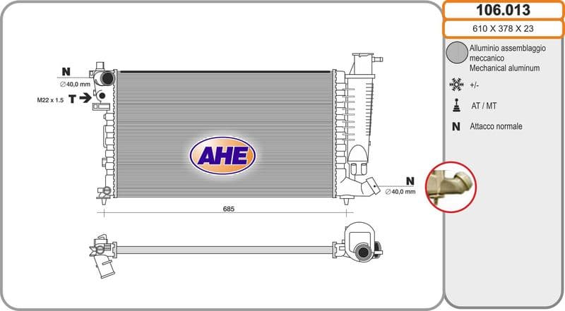 Radiateur, refroidissement du moteur