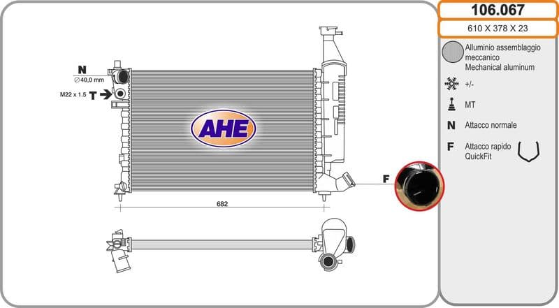 Radiateur, refroidissement du moteur