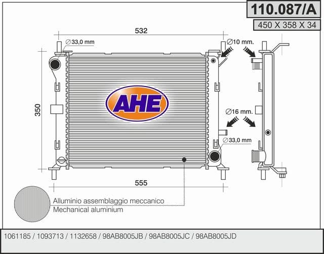 Radiateur, refroidissement du moteur