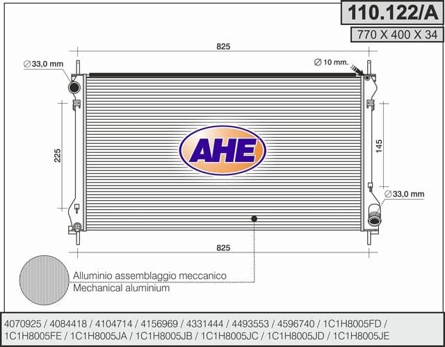 Radiateur, refroidissement du moteur