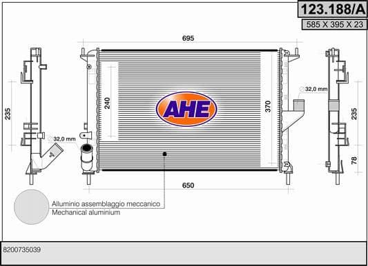 Radiateur, refroidissement du moteur