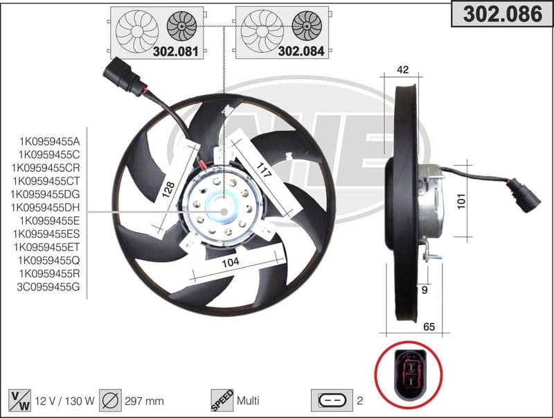 Ventilateur, refroidissement du moteur