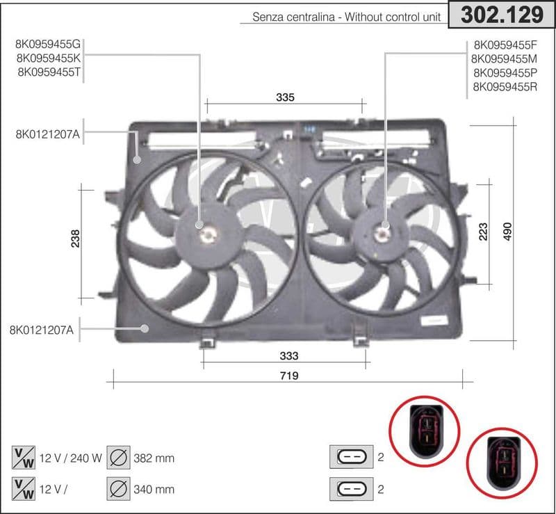 Ventilateur, refroidissement du moteur