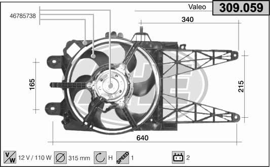 Ventilateur, refroidissement du moteur
