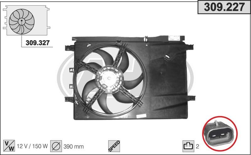 Ventilateur, refroidissement du moteur