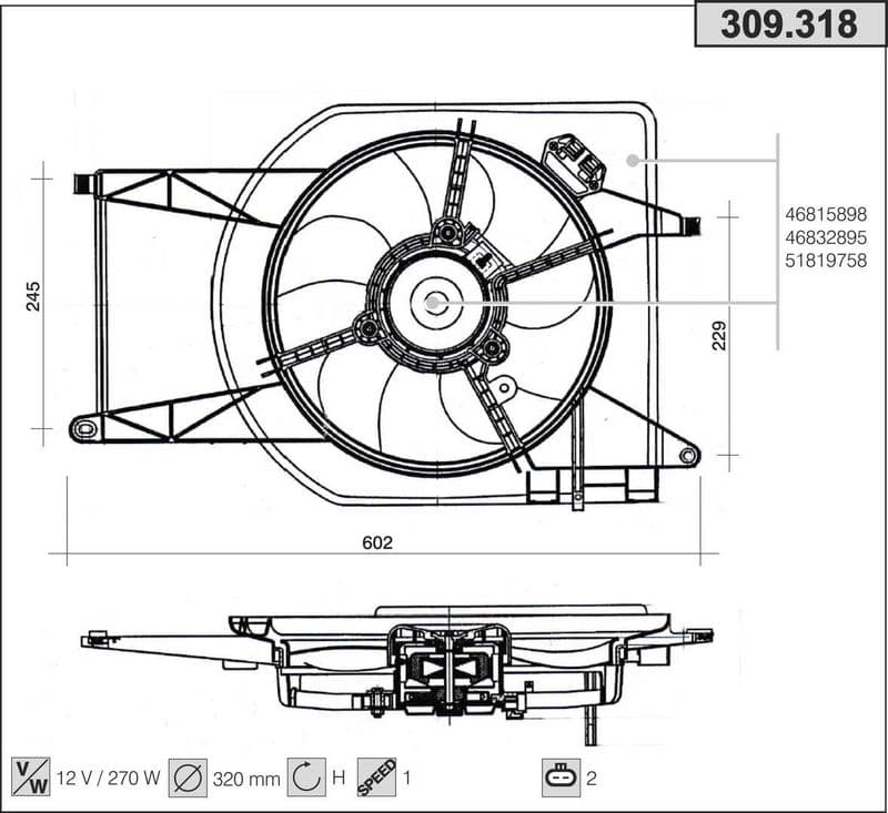 Ventilateur, refroidissement du moteur