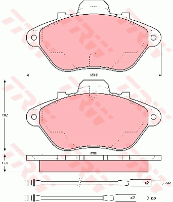 Plaquettes de frein avant (Jeu de 4)