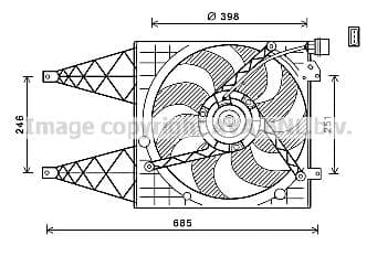 Ventilateur, refroidissement du moteur