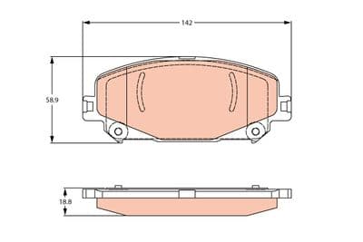 Kit de plaquettes de frein, frein à disque
