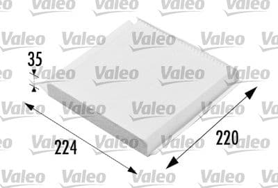 Filtre, air de l'habitacle VALEO ESSENTIAL